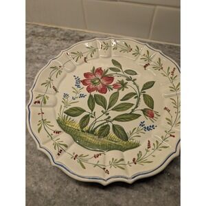 Vintage Bassano Italian Hand Painted Floral Plate/Wall Hanging